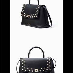 Kate Spade Black Satchel with Gold Accents